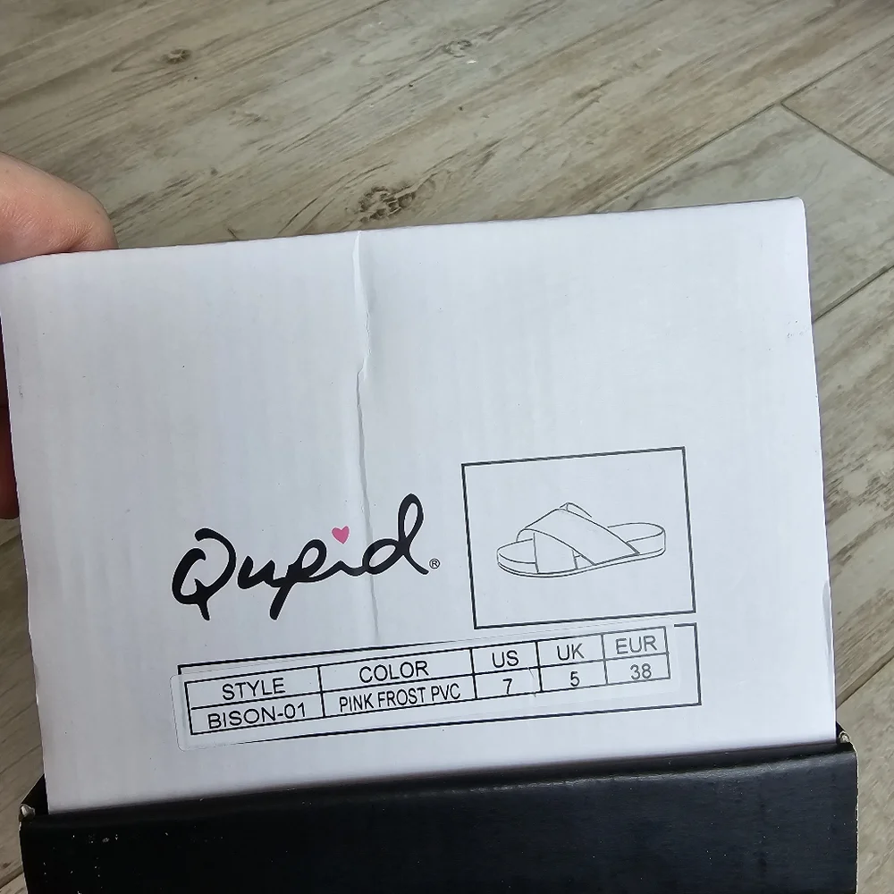 NWT Qupid | Frosted Peach Slides - Picture 7 of 7